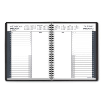 AT-A-GLANCE® 24-hour Daily Appointment Book, 8.75 X 7, Black Cover, 12-month (jan To Dec): 2022 freeshipping - TVN Wholesale
